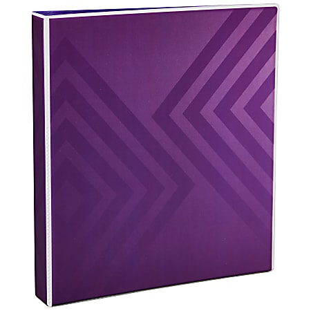 Avery&reg; Dual Effect Heavy-Duty 3-Ring Binder, 1" Slant Rings, Plum Purple