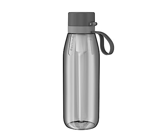 Philips GoZero Everyday Tritan Water Bottle With Filter, 36 Oz, Gray