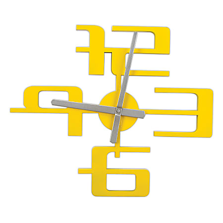 Umbra Big Time 18" Clock, Yellow