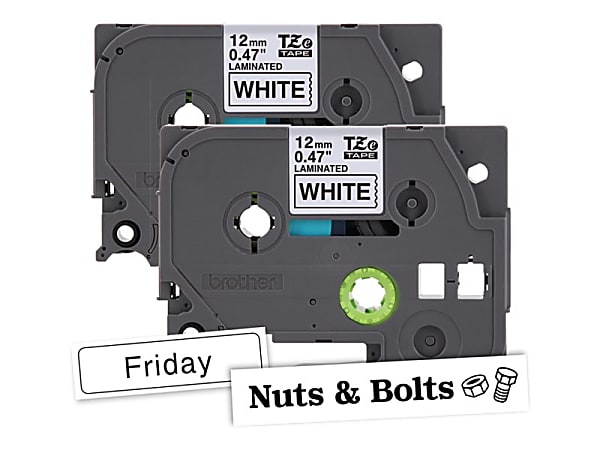 Brother P touch TZe2312PK Laminated 2 X 0.47 in x 26.2 ft 12mm x