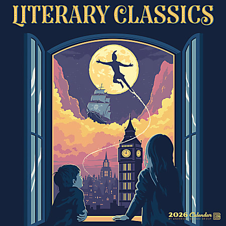 2026 Willow Creek Press Art & Design Monthly Wall Calendar, 12" x 12", Literary Classics, January To December, 55922