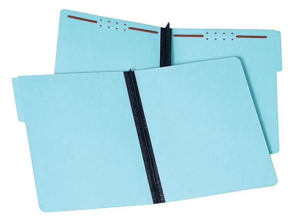 Pendaflex® Pressboard Expanding Folders, 2" Expansion, 8 1/2" x 11", Letter, 100% Recycled, Blue, Box of 25