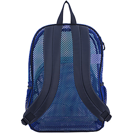 Turquoise mesh backpack top