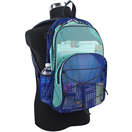 Eastsport Sport Mesh Backpack With Bungee IndigoTurquoise Office Depot