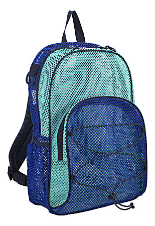 Eastsport Sport Mesh Backpack With Bungee IndigoTurquoise Office Depot