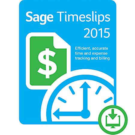Sage Timeslips 2015 Time and Billing 5-User, Download Version