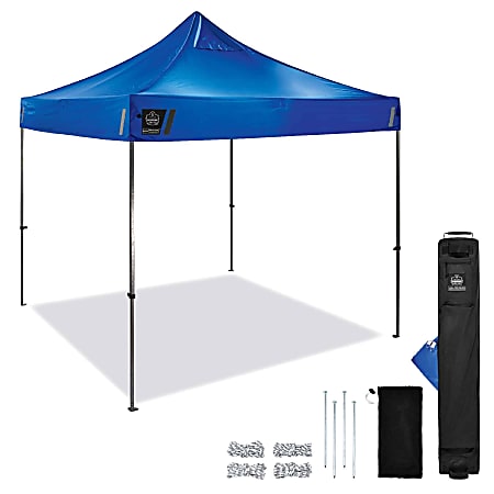 Ergodyne SHAX 6000 Heavy-Duty Pop-Up Tent, 10' x 10', Blue
