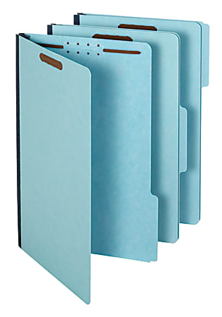 Pendaflex® Pressboard Expanding Folders, 2" Expansion, 8 1/2" x 14", Legal, Blue, Box of 25