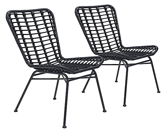 Zuo Modern Lorena Dining Chairs, Black, Set Of