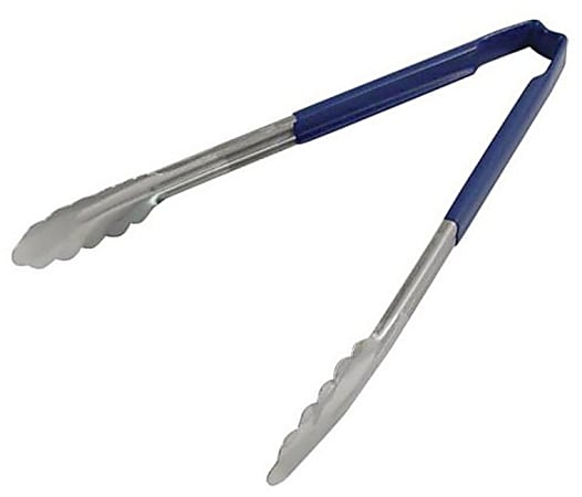 Vollrath 12"Tongs With Antimicrobial Protection, Blue