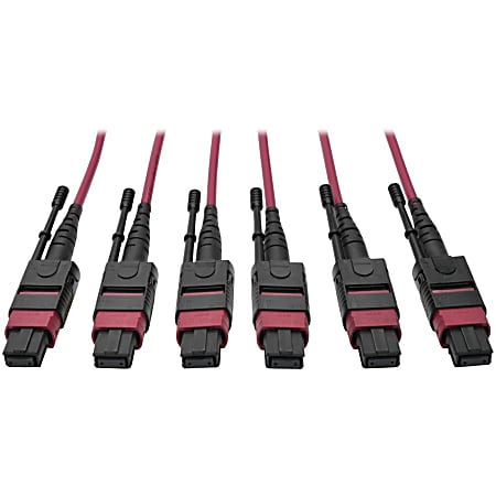 Eaton Tripp Lite Series MTP/MPO Multimode Base-8 Trunk Cable, 24-Strand, 40GB/100GB, 40/100GBASE-SR4, OM4 Plenu - N85823M3X8MG