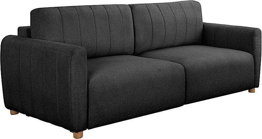 Lifestyle Solutions Serta Douglas Convertible Sofa, 34-1/3"H x 91-3/4"W x 42-7/8"D, Charcoal/Natural