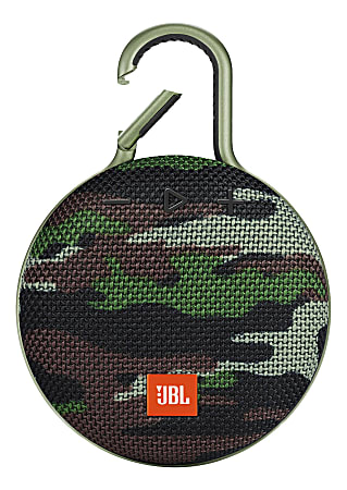 JBL Clip 3 Portable Bluetooth® Speaker, Camo Squad, JBLCLIP3SQUAD