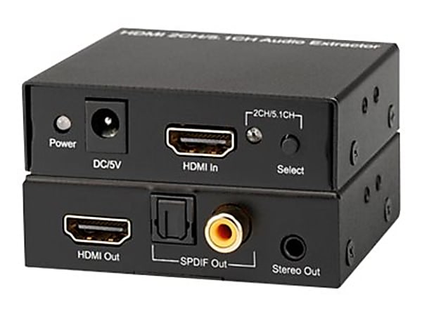 KanexPro Audio De-Embedder with 3D Support - 192 kHz to 192 kHz - 1 x HDMI In - 1 x HDMI Out