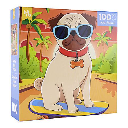 Little Yellow Bicycle 100 Piece Puzzle Skater Dog 17 x 22 Total Qty 1 ...