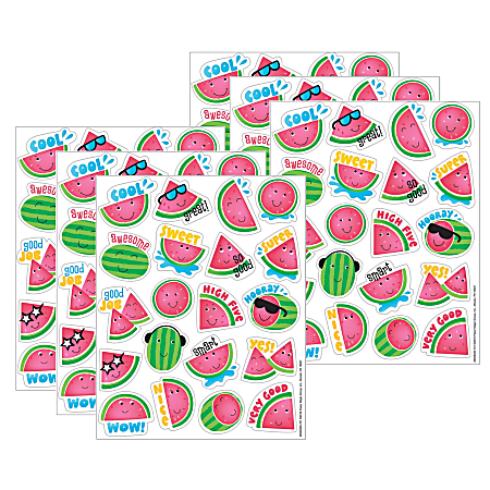 Eureka Scented Stickers, Watermelon, 80 Stickers Per Pack,