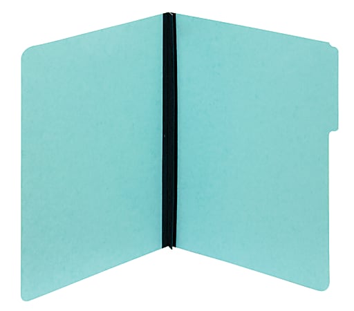 Pendaflex® Pressboard Expansion File Folders Without Fasteners, 2" Expansion, Letter Size, 100% Recycled, Light Blue, Pack Of 25 Folders