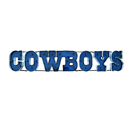 Imperial NFL Lighted Metal Sign, 8-3/4" x 49-1/2", 90% Recycled, Dallas Cowboys