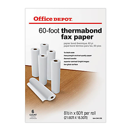 Office Depot® Brand Thermabond Fax Paper, 1/2" Core,