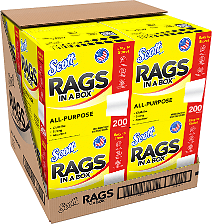 Scott® Rags In A Box, 9" x 12"