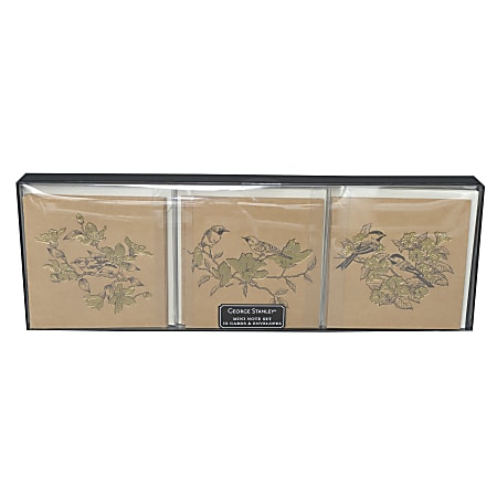 Gartner Studios® Birds And Blossoms Mini Note Card Set, 3 1/2" x 3 1/2", Pack Of 12
