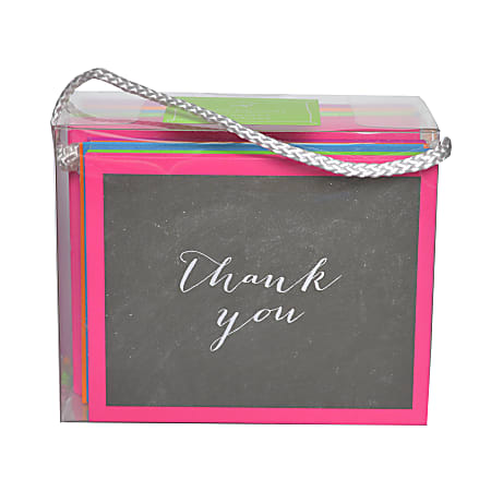 Gartner Studios® Thank You Cards, 5" x 4", Chalk/Bright, Assorted Colors, Pack Of 50