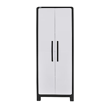 Inval® MQ Eclypse Eco Collection Large 29"W Multipurpose Storage Cabinet, Black/Gray