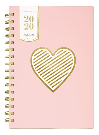 See Jane Work® Heart Of Gold Weekly/Monthly Planner, 8-1/2" x 11", Pink, January To December 2020, SJ125-905