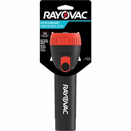 Rayovac Rayovac General Purpose LED Flashlight - LED - 2 - Battery - Black, Red - 1 Pack