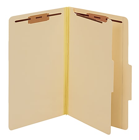 Pendaflex® Manila Pressboard Classification Folders, 1/5 Tab Cut, Legal Size, Manila, Box Of 10