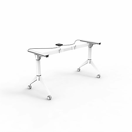 Lorell Training Table Base, White Folding Base, 2 Legs, 29.50"H, Assembly Required