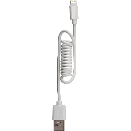 RCA Coiled Lightning Connector Cable for iPhone and iPad