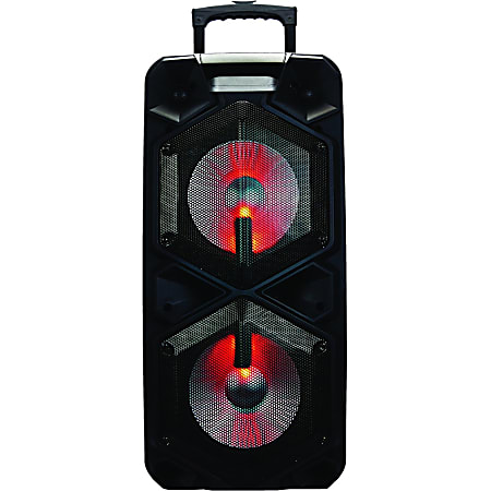 IQ Sound IQ-5210DJBT Portable Bluetooth Speaker System - 80 W RMS - Black - 40 Hz to 20 kHz - Battery Rechargeable - USB