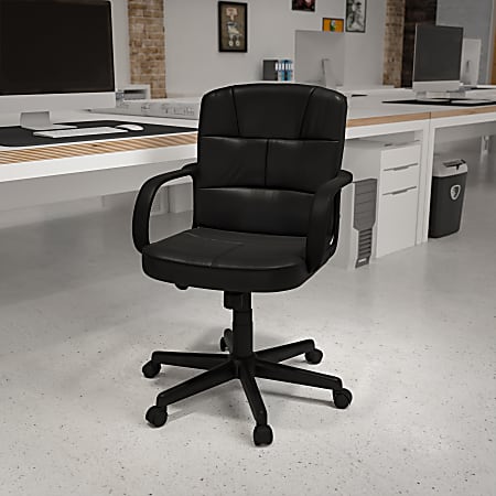 Office Chair Bonded Leather Black - Room Essentials™