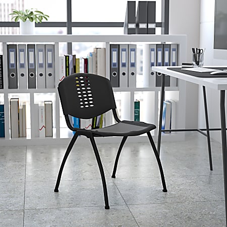 Flash Furniture HERCULES Series Stack Chair, Black
