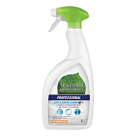 Seventh Generation™ Professional Glass And Surface Cleaning Spray, Free & Clear Scent, 32 Oz Bottle