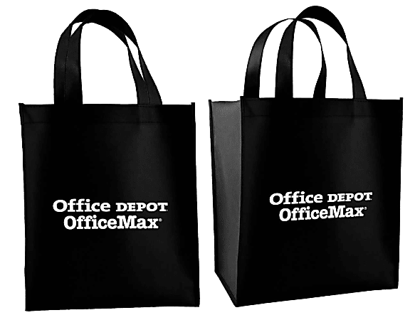 Reusable Non-Woven Shopping Bag, 12"H x 13-3/4"W x 9"D, Black