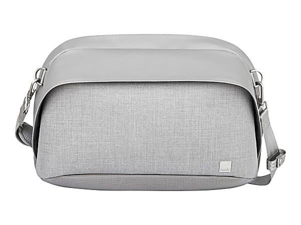 Moshi Tego Sling Messenger Bag - Stone Gray, Anti-theft Design, Padded Laptop Compartment up to 13"