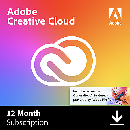 Adobe Creative Cloud Indiv 2025 EDU, 1 YR Subscription, Mac & Windows, Download