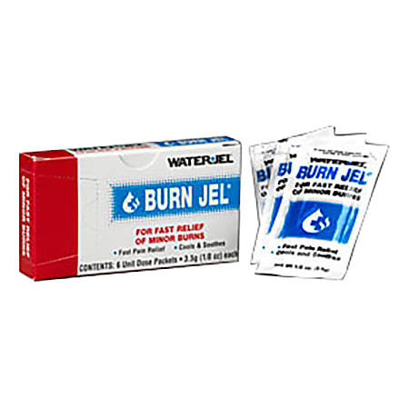 WaterJel® Burn Jel® First-Aid Gel Burn Treatment Packets, Box Of 6