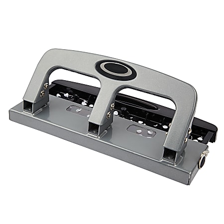 Office Depot Brand 3 Hole Paper Punch 10 Sheet Capacity Silver - Office  Depot