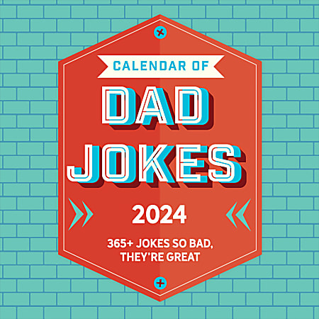 2024 TF Publishing Humor Wall Calendar, 12" x 12", Dad Jokes, January To December