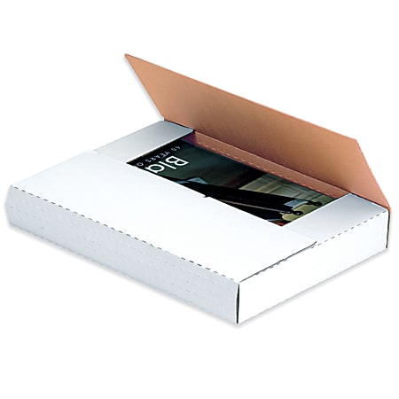 Partners Brand Easy-Fold Mailers, 9 5/8"L x 6 5/8"W x 1 1/4"H, White, Pack Of 50