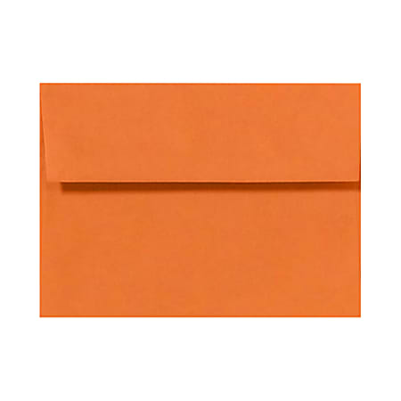 LUX Invitation Envelopes, #4 Bar (A1), Peel & Press Closure, Mandarin Orange, Pack Of 1,000
