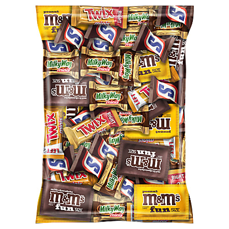 MARS Chocolate Favorites Minis Candy Bars Variety Bag, 62.6 Oz