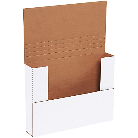 Partners Brand Easy-Fold Mailers, 11 1/8"L x 8 5/8"W x 2"H, White, Pack Of 50