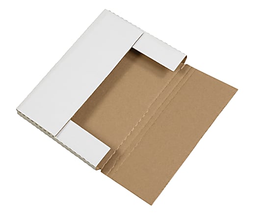 Partners Brand Multi-Depth Bookfold Mailers, 12 1/8" x 9 1/8" x 1", White, Pack Of 50