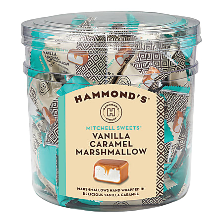 Hammond's Candies Natural Vanilla Caramel Marshmallow Mitchell Sweets - Dispay Tub - 54-.70 oz.