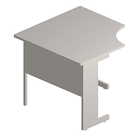 Maxon Parallel Office Panel System Corner Table, 29 3/4"H x 36"W x 24"D, Gray