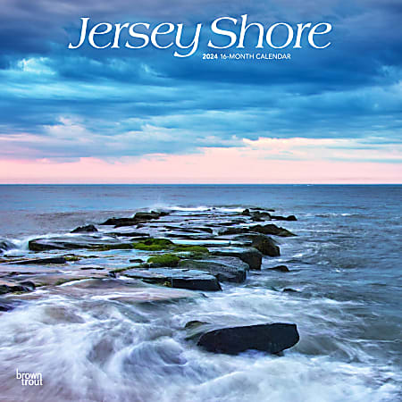 2024 BrownTrout Monthly Square Wall Calendar, 12" x 12", Jersey Shore, January to December